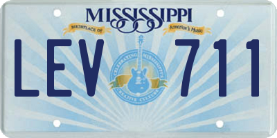 MS license plate LEV711