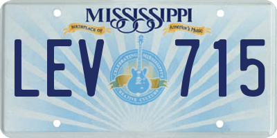 MS license plate LEV715