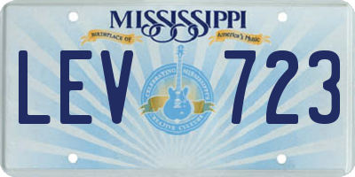MS license plate LEV723
