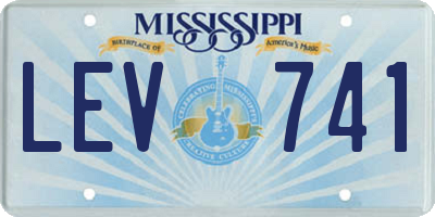 MS license plate LEV741