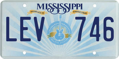 MS license plate LEV746