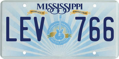 MS license plate LEV766