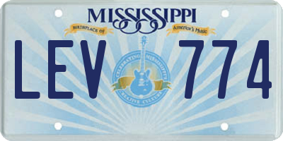 MS license plate LEV774