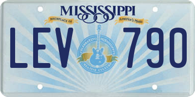 MS license plate LEV790