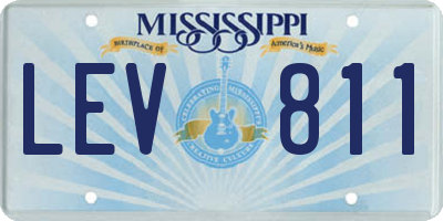 MS license plate LEV811