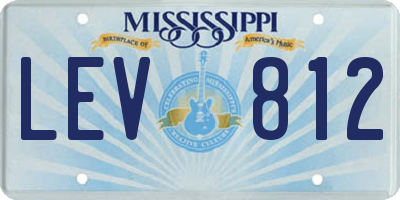 MS license plate LEV812