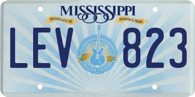 MS license plate LEV823
