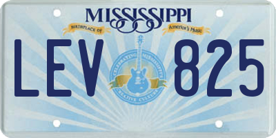 MS license plate LEV825