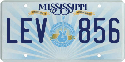 MS license plate LEV856