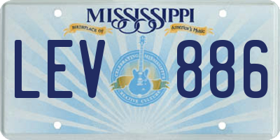MS license plate LEV886