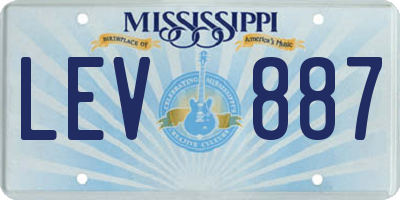 MS license plate LEV887
