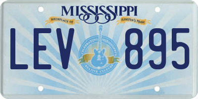 MS license plate LEV895