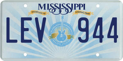 MS license plate LEV944