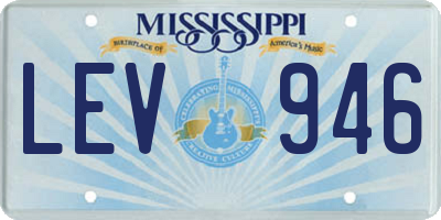 MS license plate LEV946