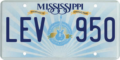 MS license plate LEV950