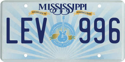 MS license plate LEV996