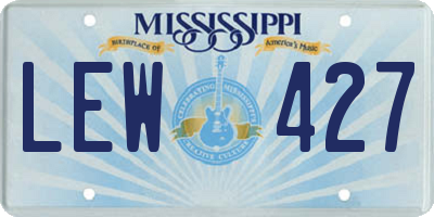 MS license plate LEW427