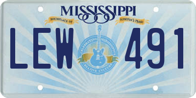 MS license plate LEW491