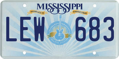 MS license plate LEW683