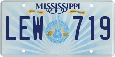 MS license plate LEW719