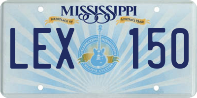 MS license plate LEX150