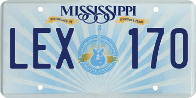 MS license plate LEX170
