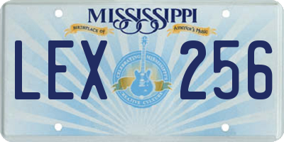 MS license plate LEX256