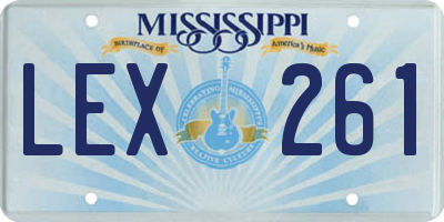 MS license plate LEX261