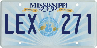MS license plate LEX271