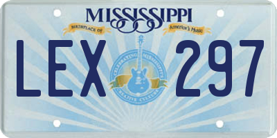 MS license plate LEX297