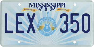 MS license plate LEX350