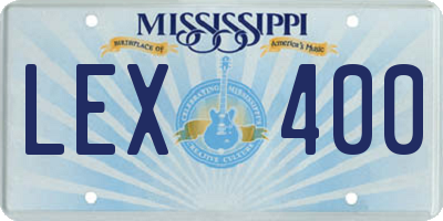 MS license plate LEX400
