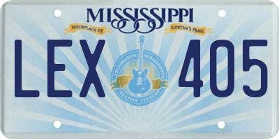 MS license plate LEX405