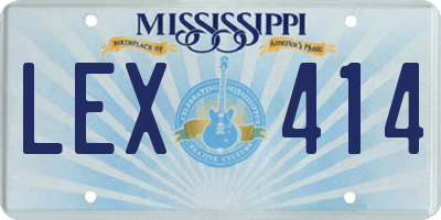 MS license plate LEX414