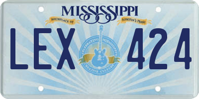 MS license plate LEX424