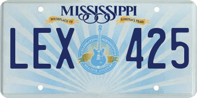 MS license plate LEX425