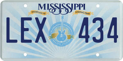 MS license plate LEX434