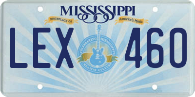 MS license plate LEX460