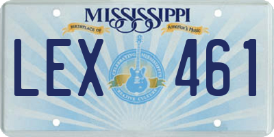 MS license plate LEX461
