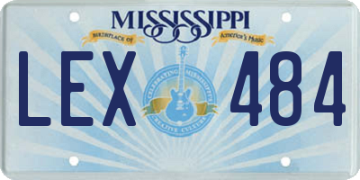 MS license plate LEX484