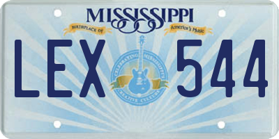 MS license plate LEX544
