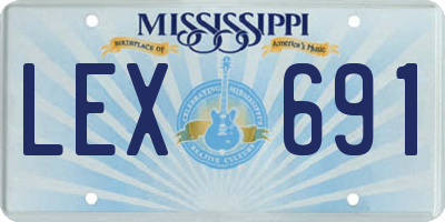 MS license plate LEX691