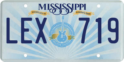 MS license plate LEX719