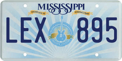 MS license plate LEX895