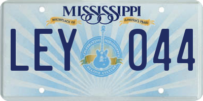 MS license plate LEY044