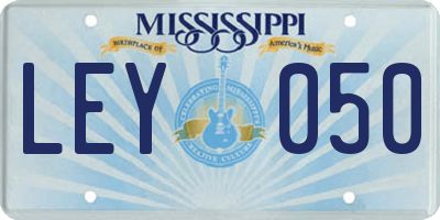 MS license plate LEY050