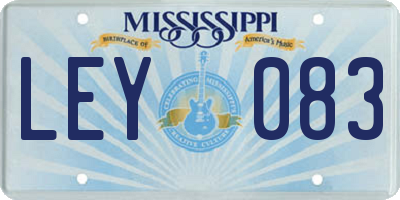 MS license plate LEY083