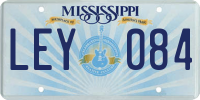 MS license plate LEY084