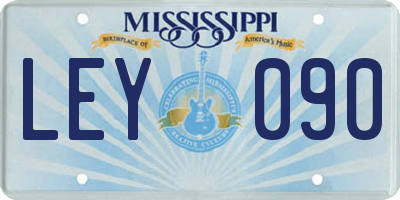 MS license plate LEY090