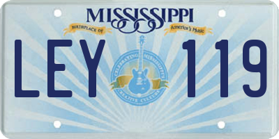 MS license plate LEY119